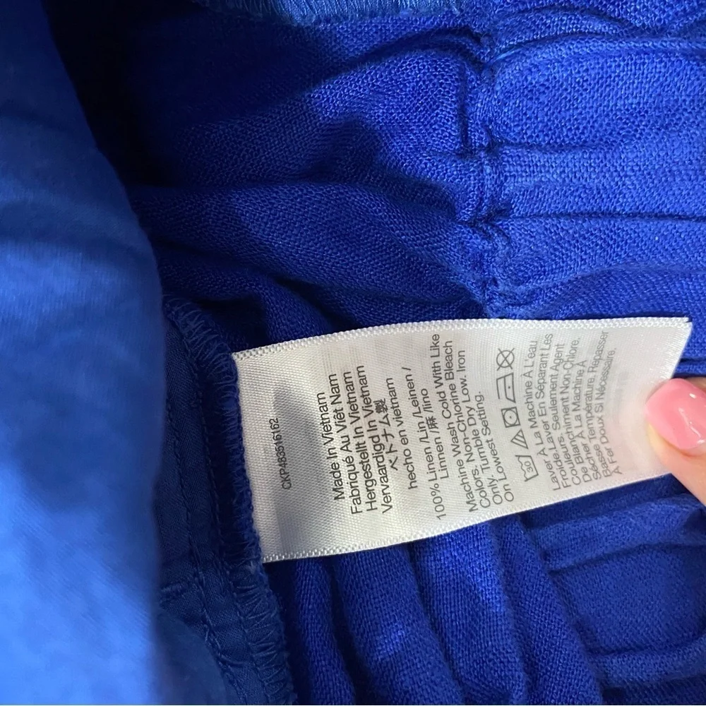 Madewell Colorful Blue Pull-On Shorts Linen XXS - Picture 6 of 6